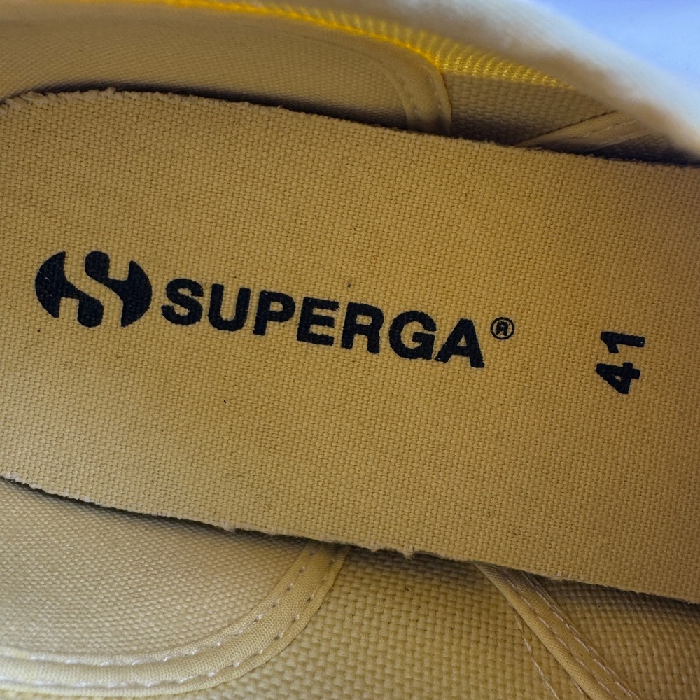 Superga 2750 Cotu Classic Sneakers Womens 9.5 Yellow Canvas Low Top Shoes - Picture 12 of 15